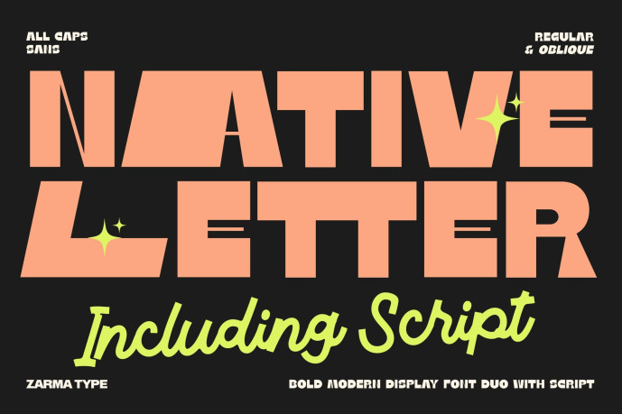 Native Letter Font - Free Font