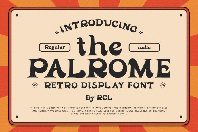 Retro Display Lettering Palrome – Retro Display Font - Free Font