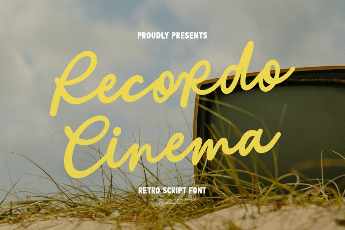Record Script Font Recordo Cinema Script Font - Free Font