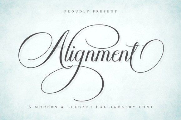 Alignment Script Font - Free Font