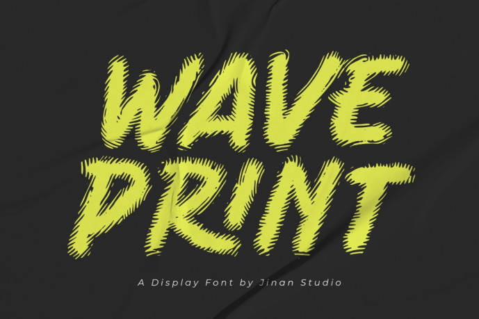 Wave Print - A Display Font - Free Font