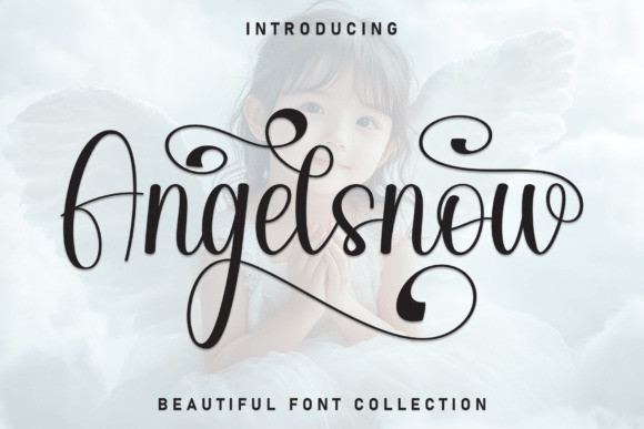 First Snow Script Font Angelsnow Script Font - Free Font