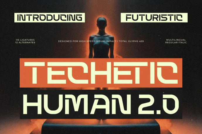Techetic Human Font - Free Font