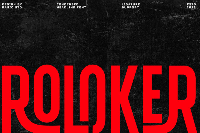 Typographic Roker Roloker Font - Free Font
