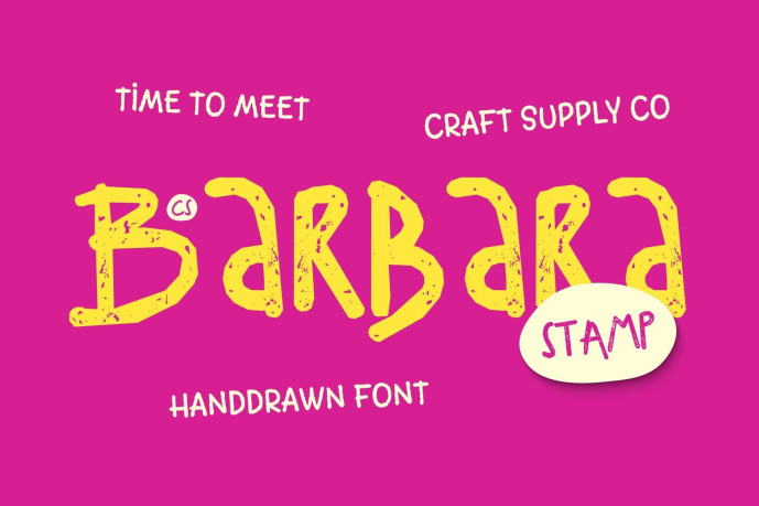 Barbara Stamp Font - Free Font