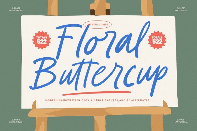 Floral Buttercup Script Font - Free Font