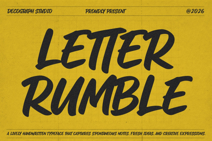 Letter Rumble Font - Free Font