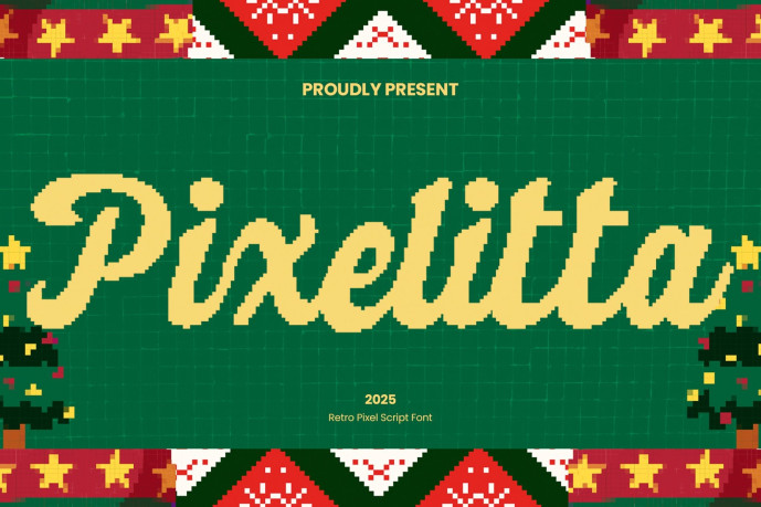 Pixelitta – Retro Pixel Script Font - Free Font