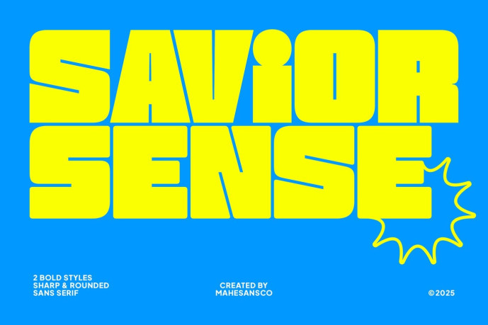 Savior Text Only Savior Display Font - Free Font