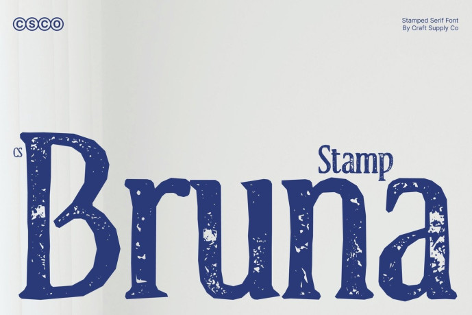 CS Bruna Stamp Font - Free Font