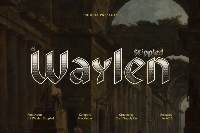 CS Waylen Stippled Font - Free Font