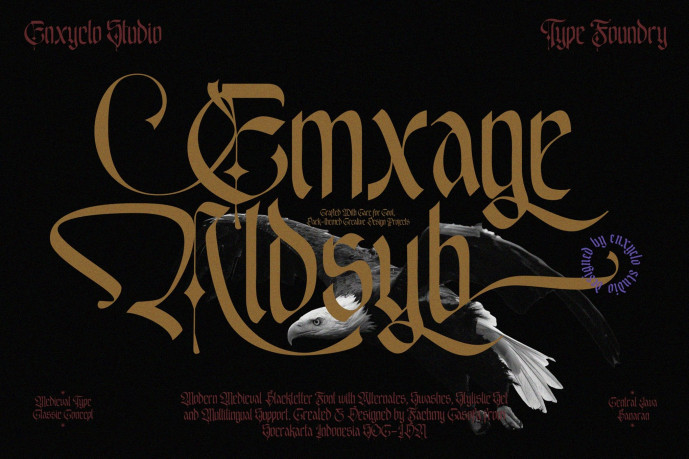 Emxage Aldsyb Font - Free Font