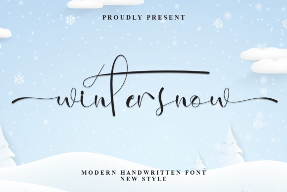 First Snow Script Font Wintersnow Script Font - Free Font