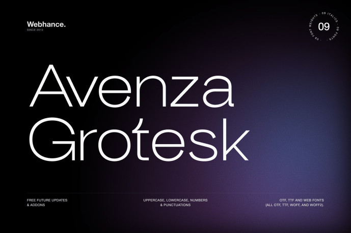 Avenza Grotesk Font Family - Free Font