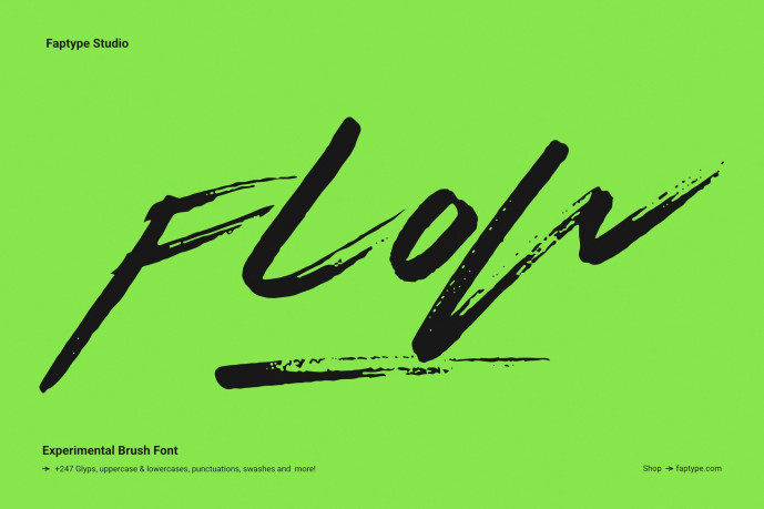 Flow Brush Font - Free Font