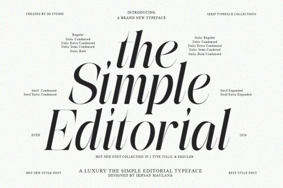 The Simple Editorial Font - Free Font