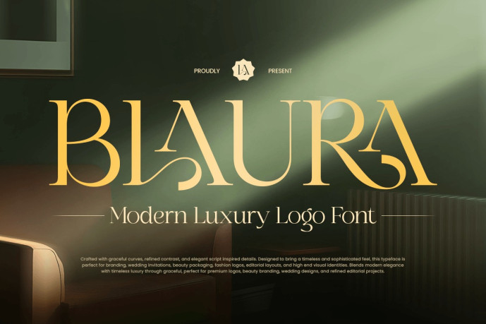 Blaura - Modern Luxury Logo Font - Free Font