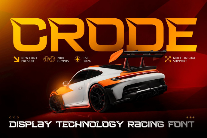 Crode - Display Technology Racing Font - Free Font