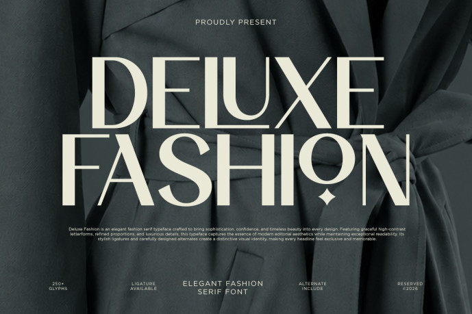 Deluxe Fashion - Elegant Ligature Sans Serif Font - Free Font