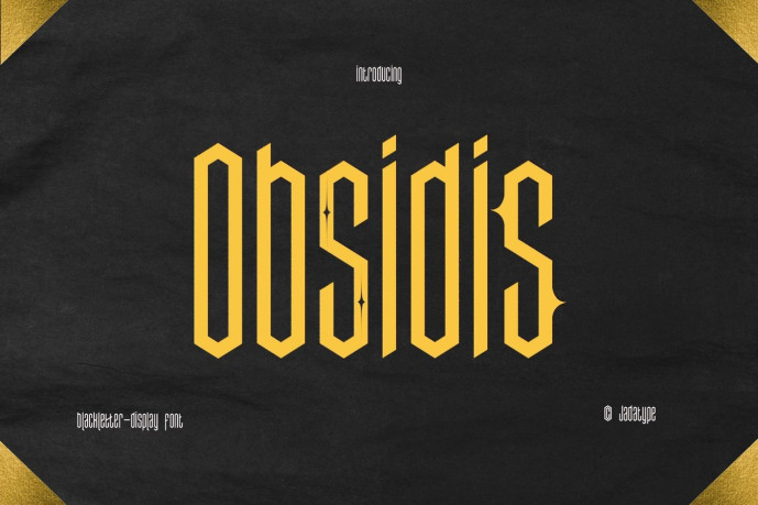 Obsidis - a Modern Blackletter Display Font - Free Font