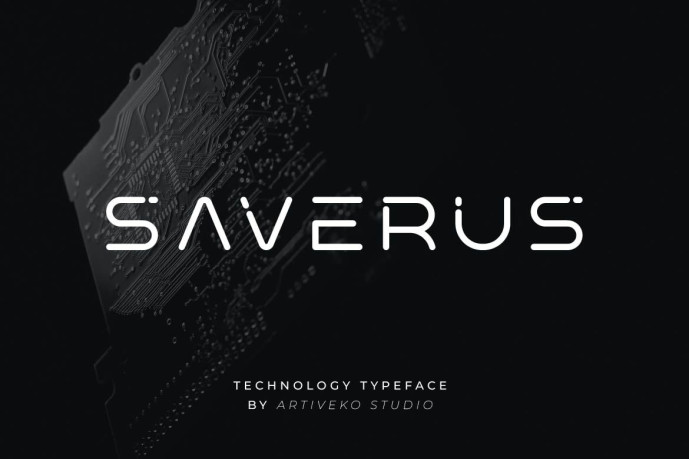 Saverus – Minimal Geometric Font - Free Font